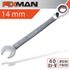 FIXMAN Reversible Combination Ratcheting Wrench 14mm